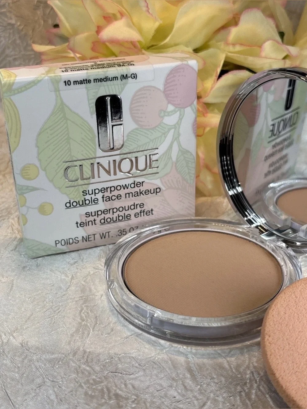 Clinique Superpowder Double Face Makeup ~ 10 Matte Medium ~ Full Size NIB
